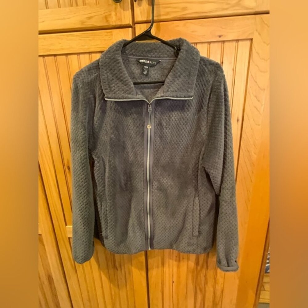 NWT Swiss Tech Dark Gray Teddy Jacket